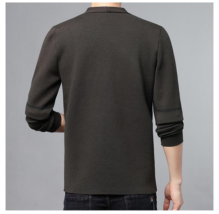 Men's Slim-Fit Knitted Cardigan - Korean Style Fashionable Long Sleeve Sweater Jacket for Spring/Autumn 2025.