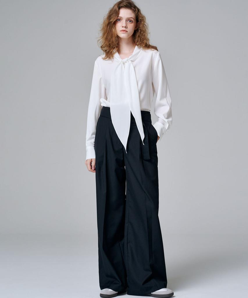 MALOUPE 4113 Summer Tie Blouse (White)