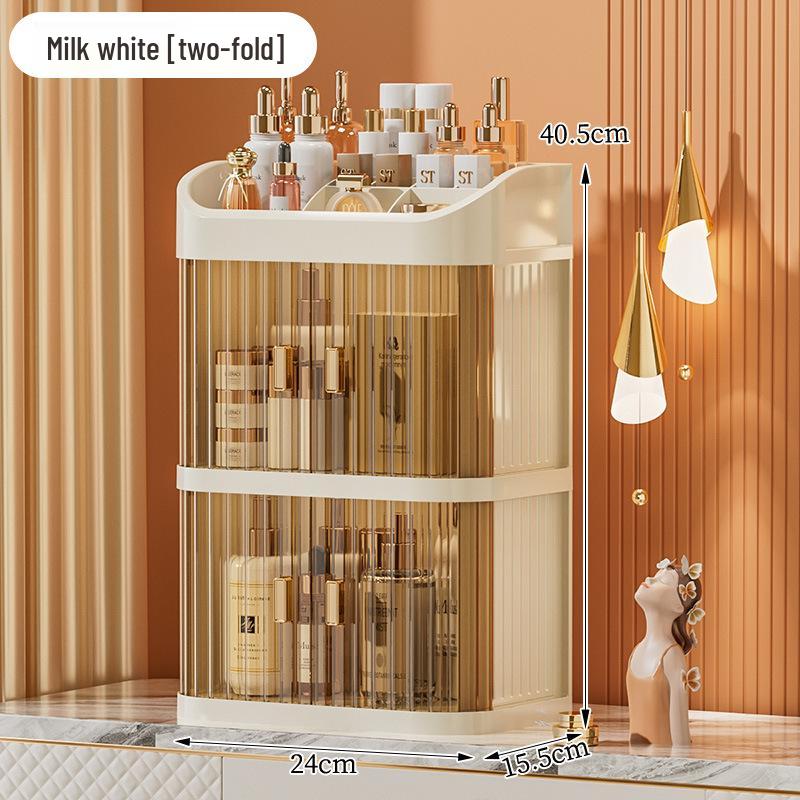 Luksusowy Organizer do Pielęgnacji Skóry z Wyższej Półki: Pojemne pudełko do przechowywania kosmetyków z szufladą na waciki