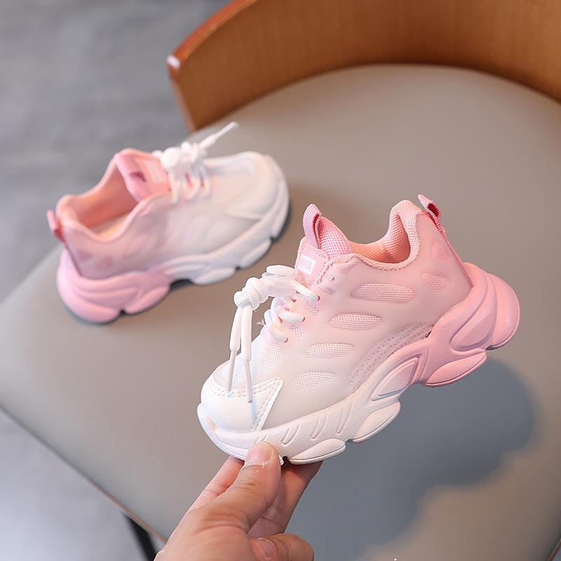 

Spring/Summer Gradient Mesh Breathable Kids Sports Shoes – Trendy Korean Style Running Sneakers 21-25 (5 pairs)