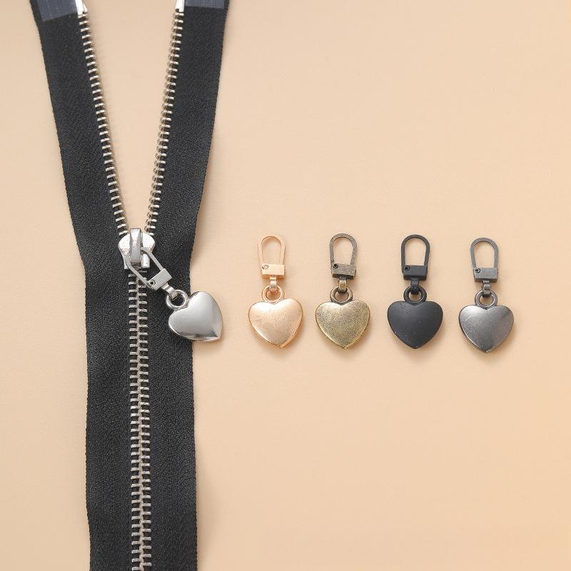 5Pcs Tool-Free Detachable Stylish Zipper Pull Metal Zipper Repair Replacement Slider DIY for Coat Jacket Backpack Handbags