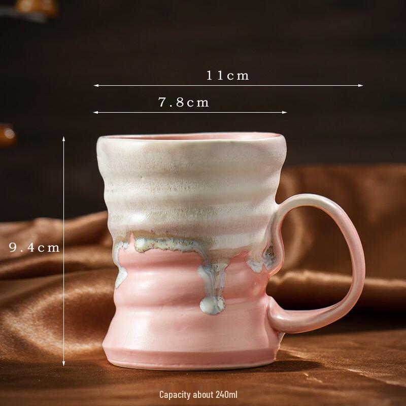 Retro Ofenglasierte Keramiktasse