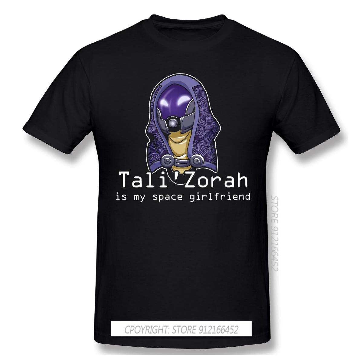 

T-Shirt For Men Tali Is My Space Girlfriend 100% Cotton Tee O-Neck Mass Effect T Shirt 3XL Funny Plus Size - Men s Summer Cot... S