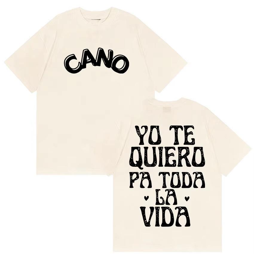 Cano Triana Yo Te Quiero Pa Toda La Vida Tour Merch T Shirts Men Women Harajuku Fashion High Quality Cotton T-Shirt Summer Tops