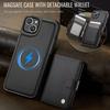 For iPhone 15 Case JEEHOOD J09 RFID Blocking Card Holder Leather Back Phone Cover Compatible with MagSafe