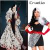 101 Dalmatiner Cosplay-Kostüm für Damen – Sexy Schurkenkleid für Halloween