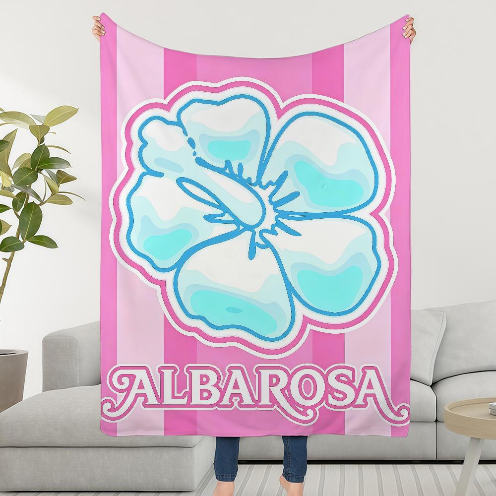 Fashion Print A-AlbaS R-RosaS Blanket Soft Warm Furry Throw Super Kids Toys Bed Sofa Car Cradle