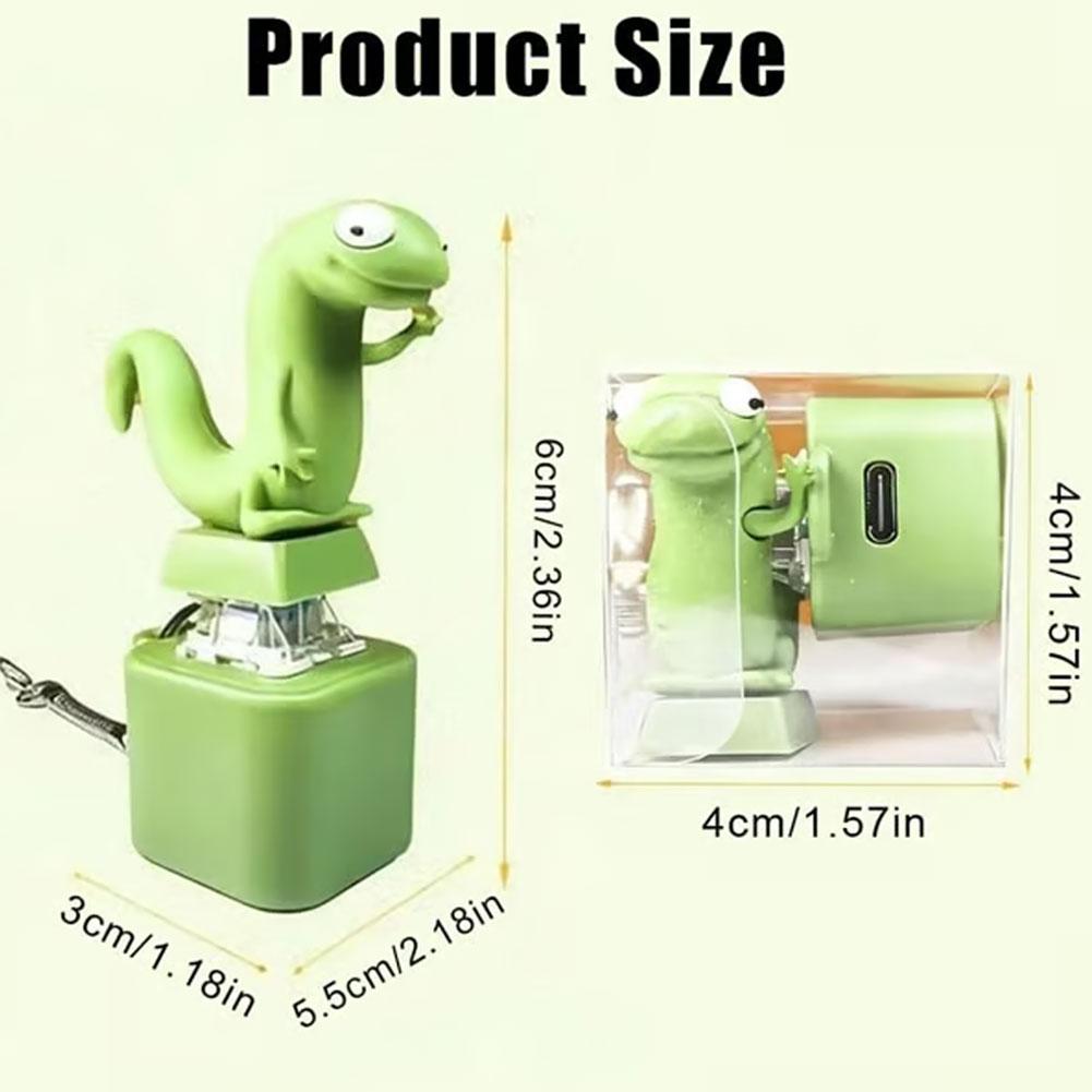 1/2/3PCS 2025 New Adults Keyboard Clicker Lizards Fidget Toys Fun Rechargeable Keychain With Sound Portable Stress Reliever