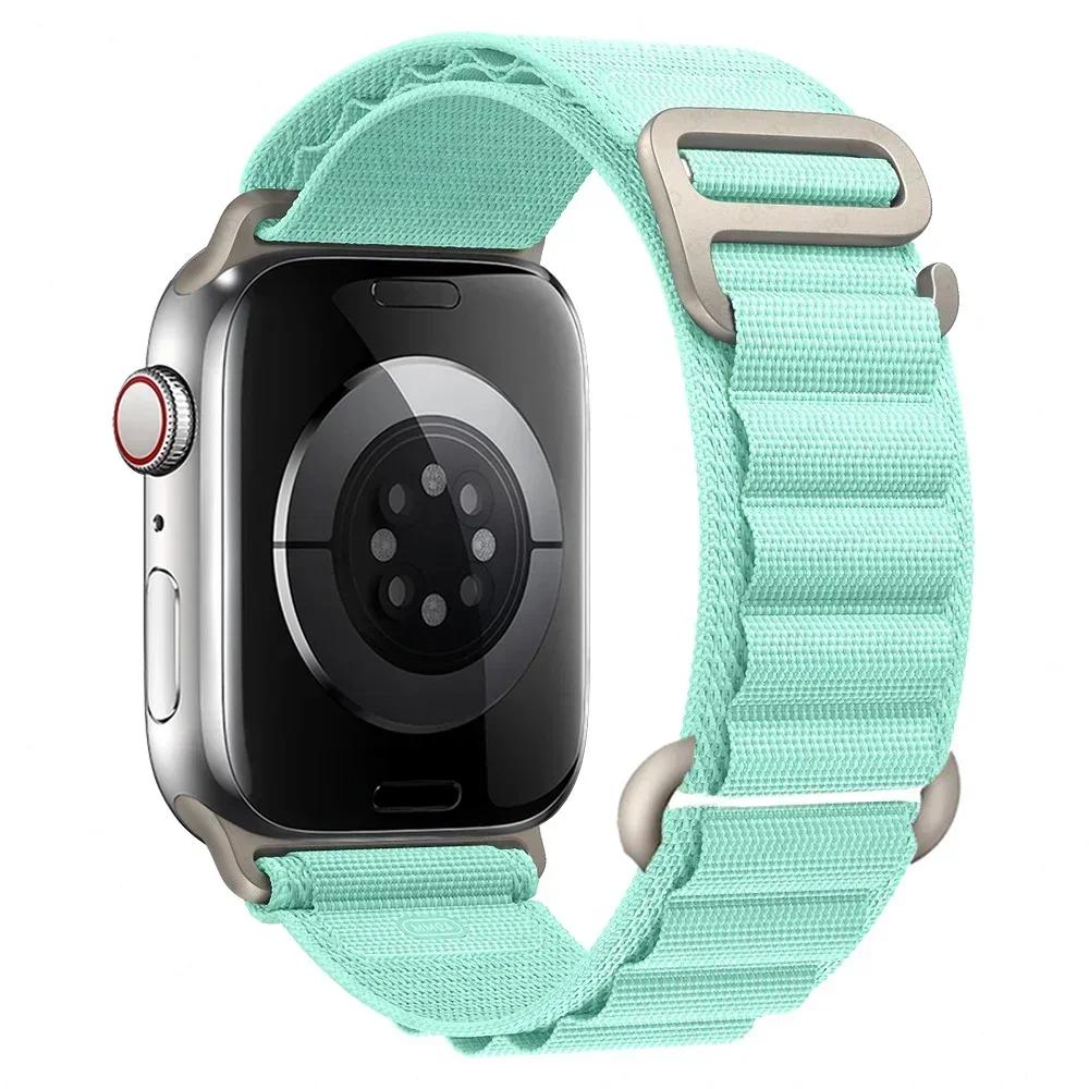 Alpine Strap for Apple Watch Bands 44mm 40mm 49mm 45mm 41mm 38 42mm Nylon Bracelet Iwatch Ultra 2Series 10 9 3 4 5 6 7 8 SE Band