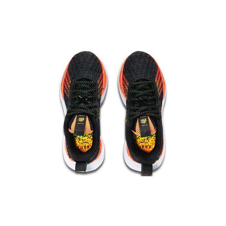 Curry Brand Curry Flow 10 GS Eisen schärft Eisen Kinder-Sneaker Schwarz After-Burn Gelb-Ray 3025628-001
