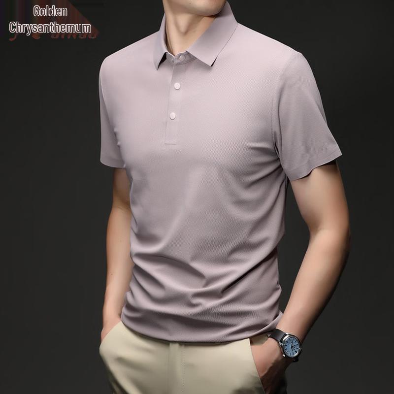 Jinjv Men s Seamless Breathable Polo Shirt 56