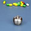 Stainless Steel Waterproof Medicine Pill Case Mini Apple Pill Box Vitamins Capsules Container for Tablets Outdoor First Aid Tool