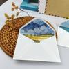 10pcs High-grade Cloth Pattern Oil Painting Envelope VIP Bank Card Card Holder Literary and Artistic Small Fresh and Simple