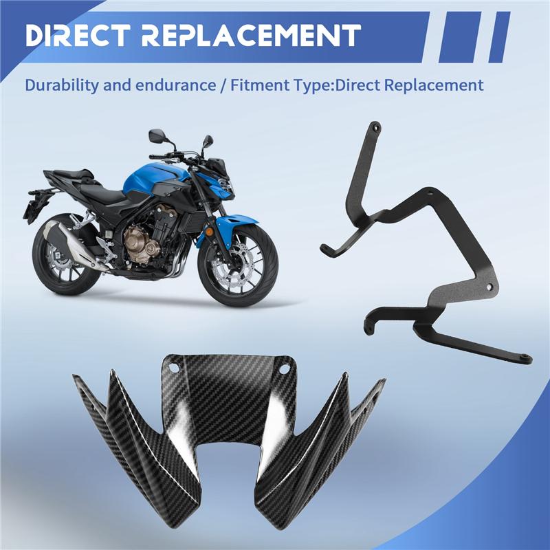 For Honda CB500 Hornet CB 500 2024 2025 Front Motorcycle Wing Spoiler Downforce Aerodynamic Fairing Winglets Carbon