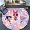 The Powerpuff Girls,Round Area Rug,Carpet Rug for Living Room Bedroom Sofa Playroom Decor,Non-slip Floor Mat