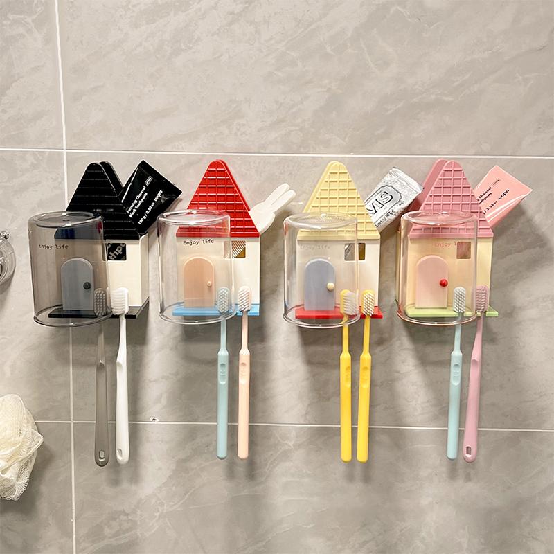 Creative Hanging Toothbru Cup Holder Small House Design Batoom Accories Toothbru Storage Ra For Students