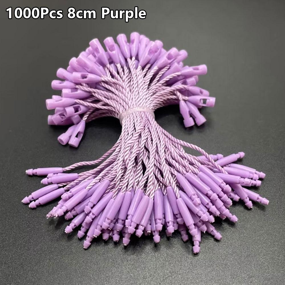 1000 Peças/lote Comprimento 8cm Corda para Etiqueta de Roupa Fixadores de Amarração de Poliéster Cordões para Etiqueta Acessórios para Etiquetas de Roupa DIY