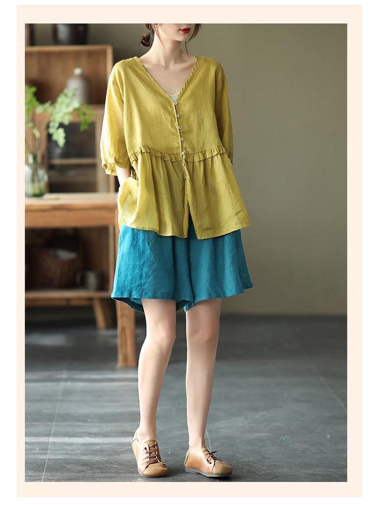 Women's High Waist A-Line Wide-Leg Summer Shorts - 2024 Trendy Slim Fit Casual Wear