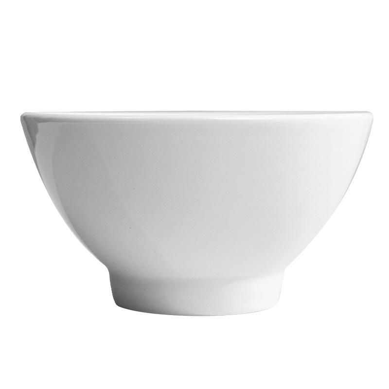 Ins Style White Ceramic High-Temperature Rice & Ramen Bowl