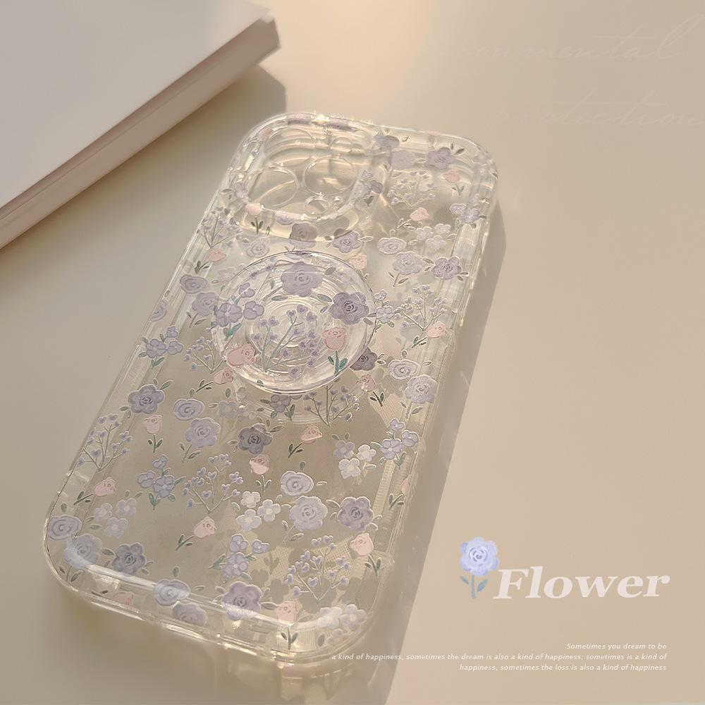 Small Fresh Spring and Summer Floral for IPhone15promax for Apple 11 Mobile Phone Case 13 for 12 Xiaoxiangfeng Transparent 16