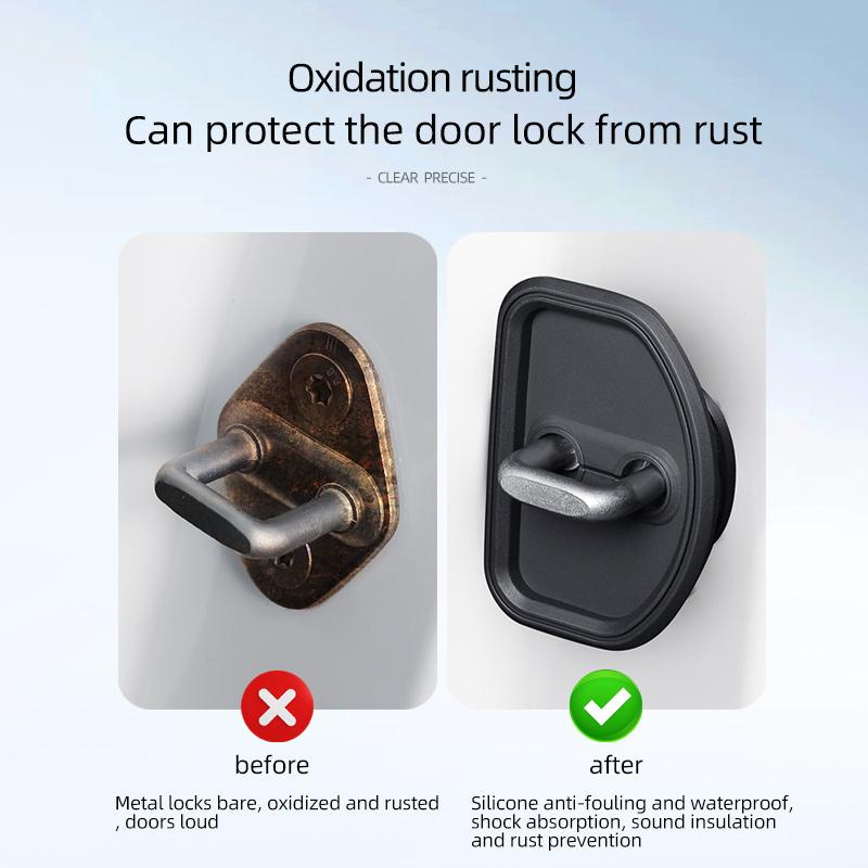 Silicone Car door lock buckle protective sleeve For Renault ESPACE Duster Captur Scenic LAGUNA Fluence Megane R.S Latitude