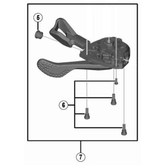 

SHIMANO Repair Parts Shifting Lever Unit Y01V98020 (Left) SL-M9000