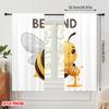 2pcs 2D Flat Printing Drapes Cute Bee Honey Pot Polyester Without Electricity Holiday Decorations for Holiday Celebrations
