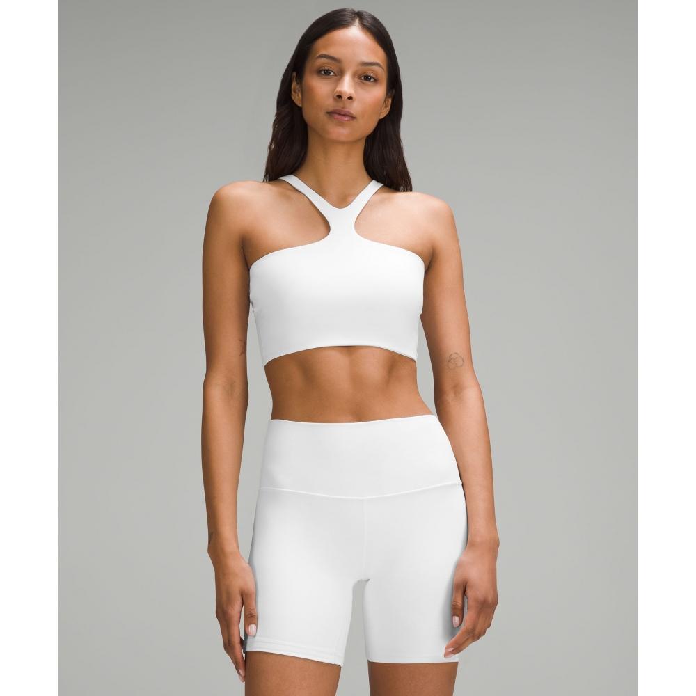 Lululemon Bend This V And RACer BrA  Light Support  A C Cups White