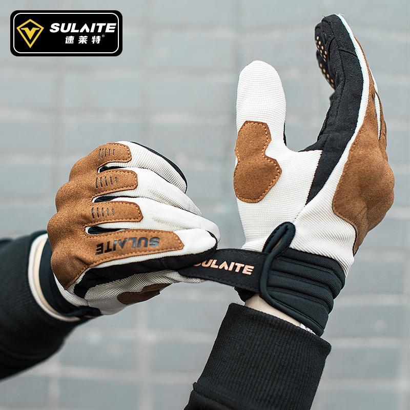 SULAITE G3 Motorcycle Gloves Full Finger Breathable Knuckle Protection Touch Screen Spring Summer Riding Gloves