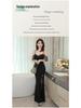 Elegant Strappy Slim Evening Dress for Sauna, KTV, and Karaoke