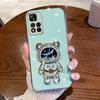 Shiny Glitter Quicksand Bear Phone Bracket Case For Xiaomi Redmi Note 13 11 12 11S 12C 10C 10A 9 9C POCO X5 X3 Pro Plating Cover