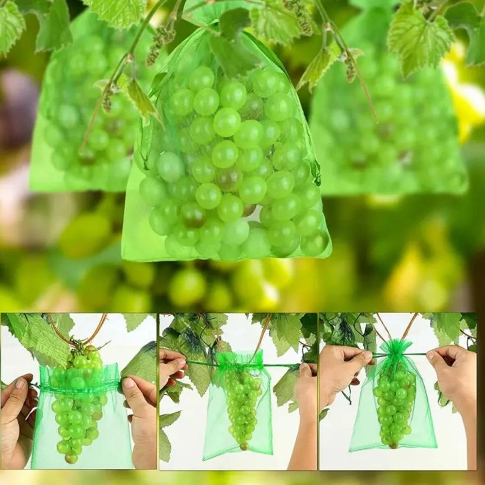 Mesh Fruit Protection Bag - Insect-Proof Cover for Grapes and Vegetables, Reusable Gift and Candy Bag