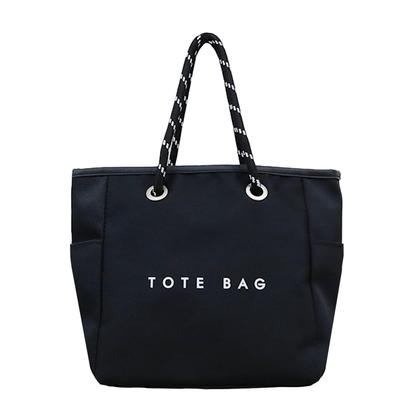 Gisele Tote Mini Tote Spa Bag, Small, Lightweight, Zippered, Water-Repellent, Nylon, Bag, Handbag, Bag, B5, Freestanding, Women's (Black)