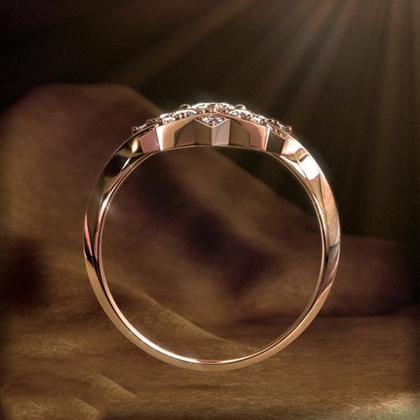 Zircon Five-Pointed Star Ring, Personalized Exaggerated Women'S Fashion Ring, Best-Selling Jewelry
