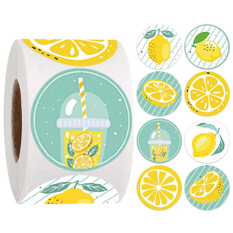 100-500Pcs High-Quality Summer High-Quality Fruit High-Quality Stickers High-Quality 1 Inch High-Quality Round High-Quality Seal High-Quality Labels