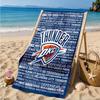 Thunder Basketball Team Beach Towel, Microfiber Beach Towel, Perfect For Pool, Beach, Travel, Home Decor Beach Party Fan gifts