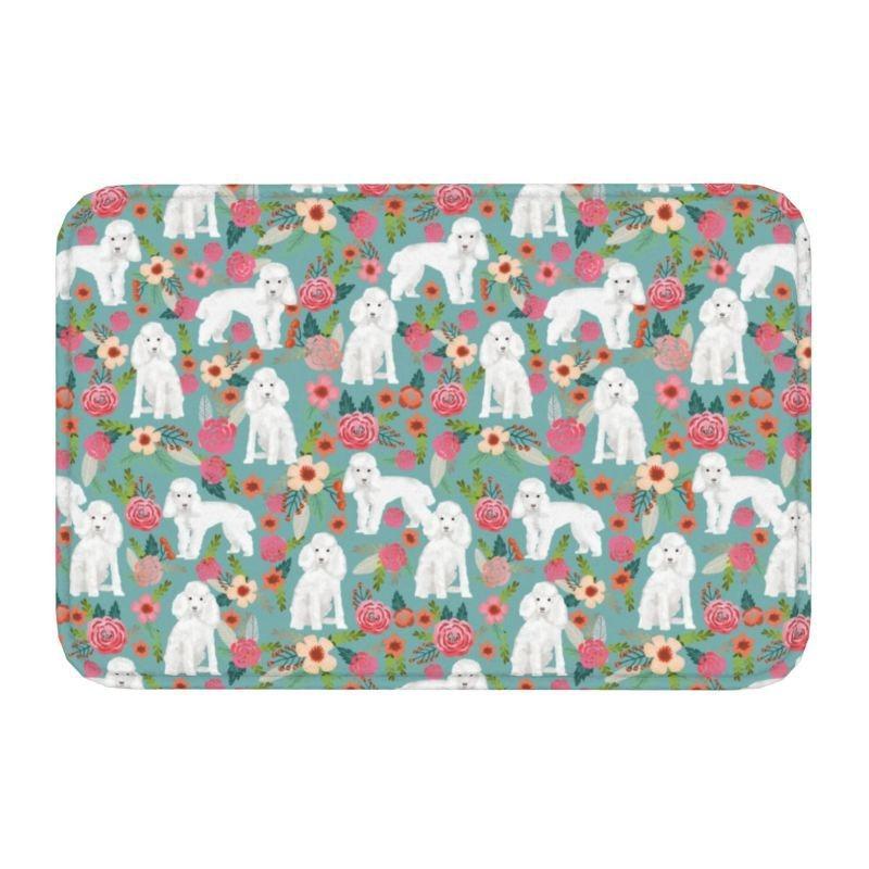 Starry Night Poodle Entrance Door Mat Anti-Slip Kitchen Bathroom Cute Pet Puppy Floor Bedroom Home Decor Rug Entrance Carpet Rug