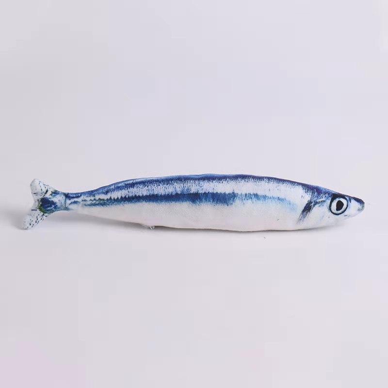 

20/30/40 Creative Cat Toy 3d Fish Simulation Soft Plush Anti-Bite Catnip Interaction Chewing Fake Cat Fish Toy Pet Accessories 40CM