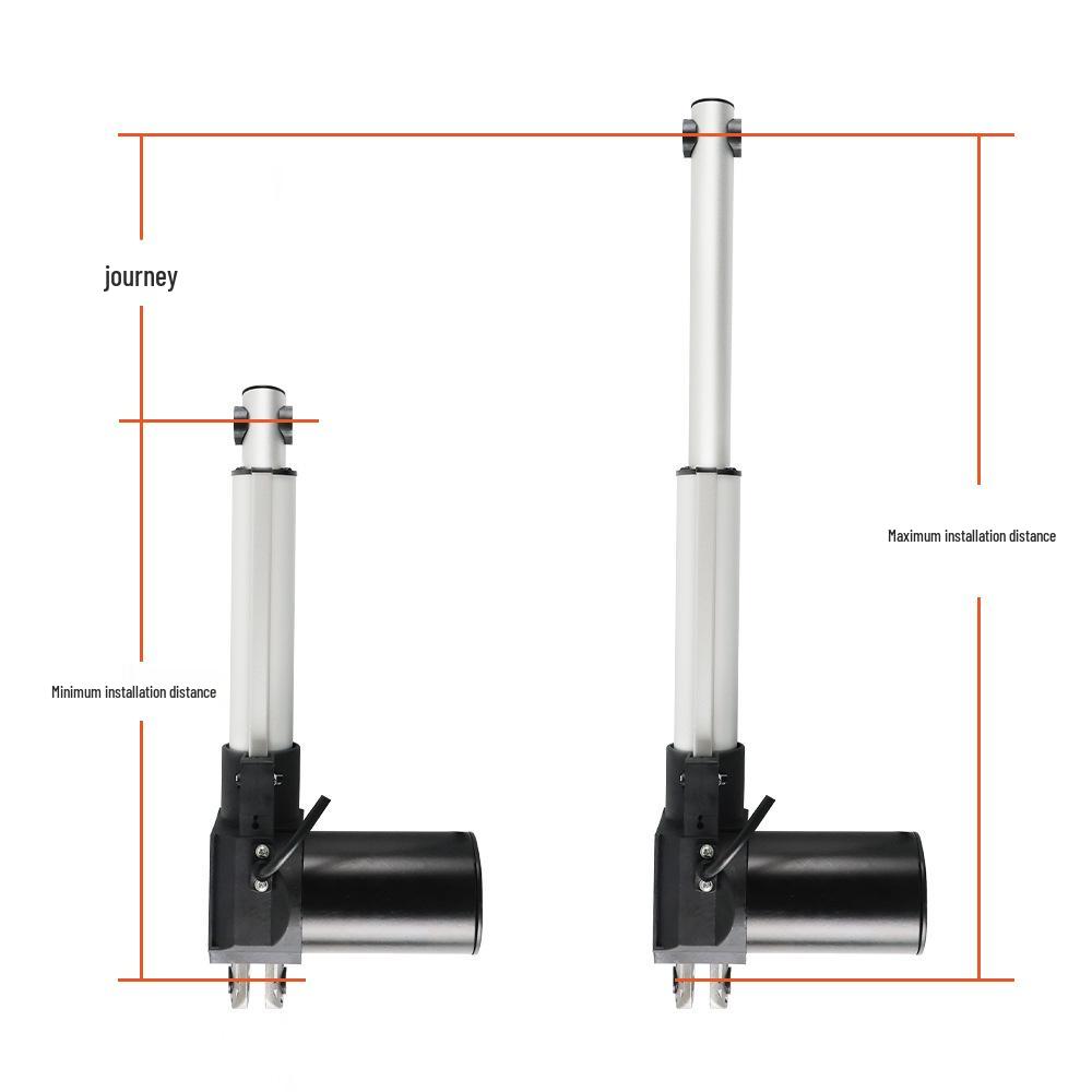 600mm Stroke Electric Linear Actuator, 6000N Load, Bed Lifting, Folding Legs, Remote-Controlled Motor Synchronization