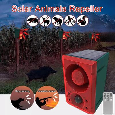 Solar Strobe Alarm Light Outdoor Waterproof Solar Siren Security Light 3 Levels Adjustable Volume W/h Remote Control for Farm Ya