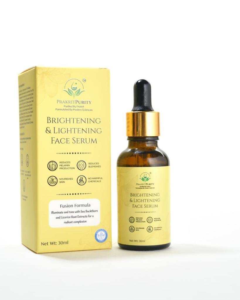 PrakritPurity Brightening & Lightening Face Serum for Radiant & Glowing Skin with Neroli Oil & Alpinia | Deep Moisturization | Nourishing | Brighte
