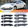 For LHD RHD Toyota Corolla 2014-2018 Car Carbon Style Black Exterior Door Handle Moulding Cover Trim Vehicle Accessories Decor