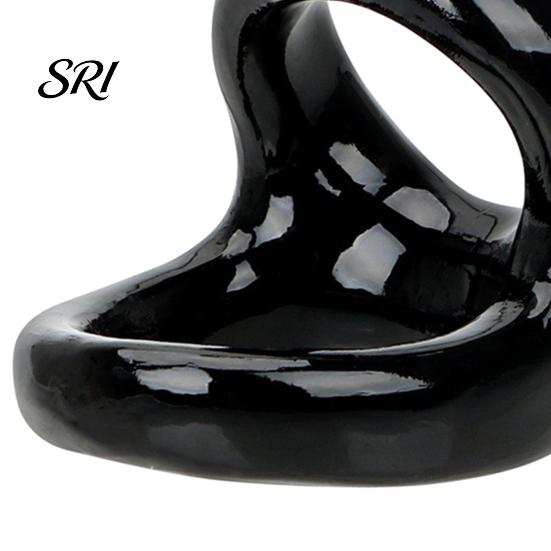 TPE Cock Ring Sperm Lock Ring, Adjustable Tightness Delay Double-Ring Couples Sex Waterproof Skin-Friendly Hypoallergenic Adult Toy for Vibrating