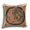 Classic Retro Girl Skull Illustration Cushion Cover Pillow Cover Sofa Cushion Cover Living Room Bedroom Soft Home Decoration