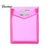 Portable Briefcase Pouch Transparent File Folder, with Snap Closure, Waterproof A4 A5 Document Bag, Student Work Organizer Large Capacity Colorful PP