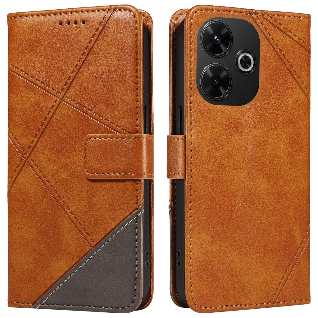 For Xiaomi Redmi 13 5G/4G/Note 13R 5G Case Flip Shockproof Wallet Leather Phone Cover Geometric Line