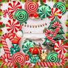 Christmas Candy Balloons Kit Cane Swirl Candy Foil Balloons Red Green Mylar Sweet Candies Balloons for Christmas Birthday