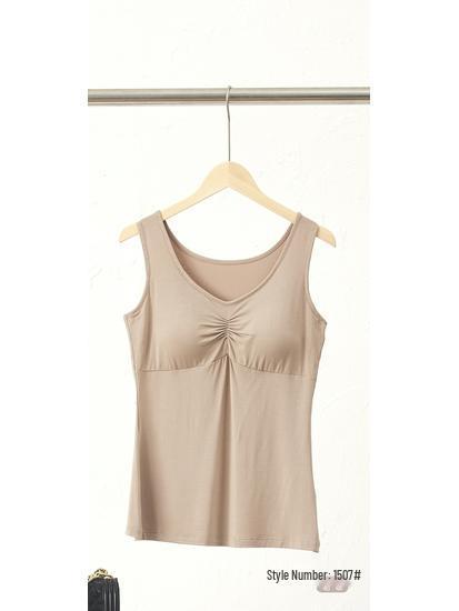Wire-Free Comfort Camisole: Candy Colors, Padded, Sleeveless, Sports Plus Size One Size