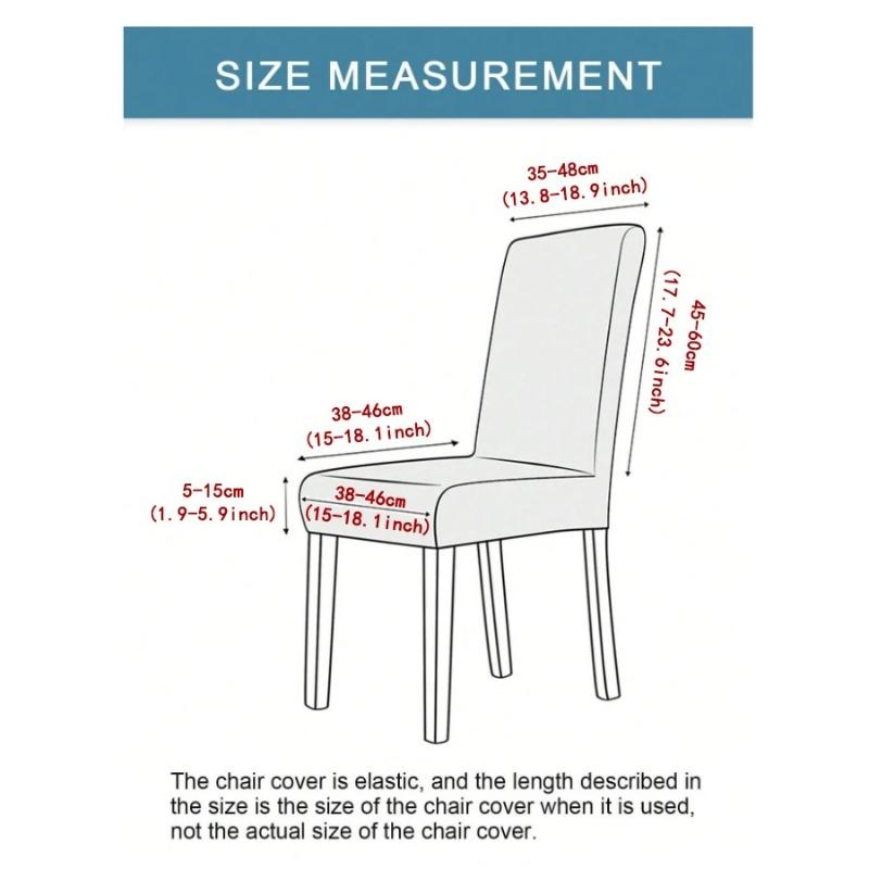 Jacquard Stretch Chair Covers Set, Elegant Elastic Slipcovers for Kitchen & Dining Table, Universal Fit (2/4/6/8 Pieces)