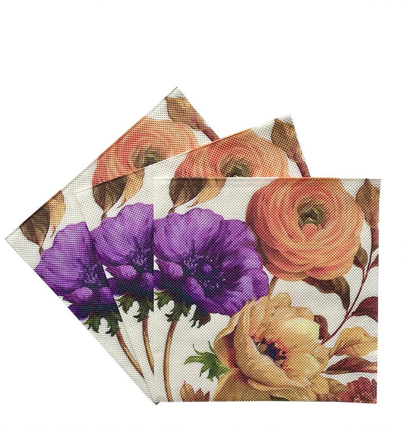 20pcs/Pac 33*33cm 2-Ply Disposable Party Napkin Floral Pattern